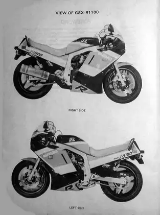 1986-1998 Suzuki GSX-R1100 service manual Preview image 3