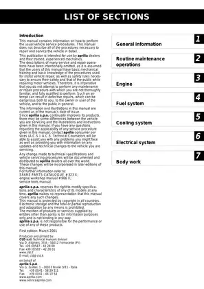 Aprilia RS 50 workshop manual Preview image 2