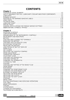 Aprilia RS 50 workshop manual Preview image 3