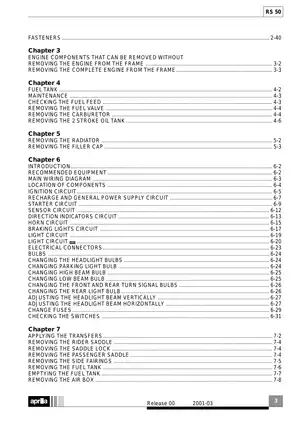 Aprilia RS 50 workshop manual Preview image 4