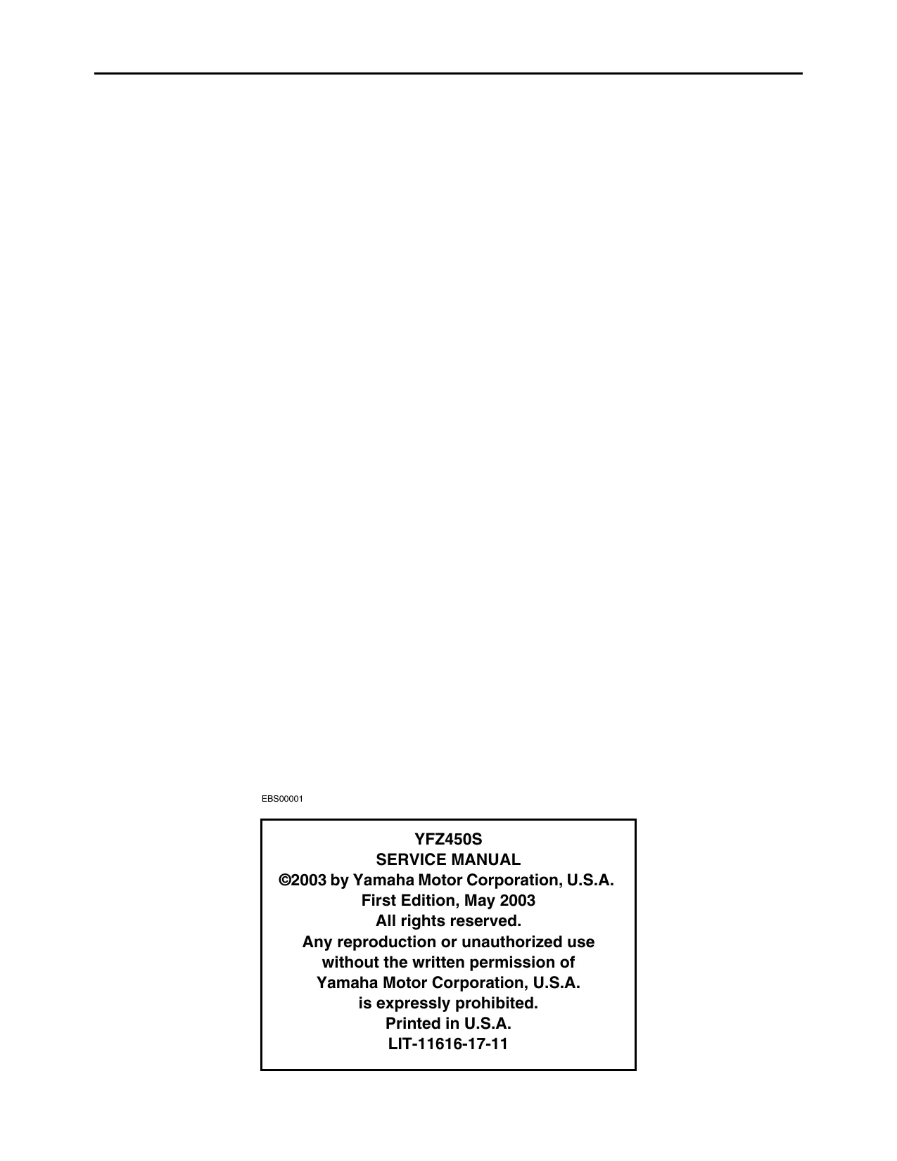 2004-2005 Yamaha YFZ450S, YZF450T owner´s service + factory service manual Preview image 4