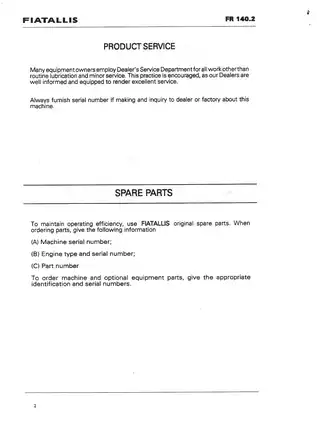 Comprehensive Operation & Maintenance Manual for Fiatallis FR140.2 Wheel Loader Preview image 3