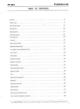 FiatAllis FR180, FR180.2 Wheel Loader manual Preview image 4