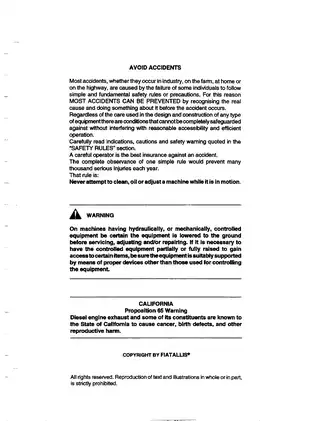 Fiatallis FD80 Crawler Dozer Operation & Maintenance Manual (March 1998) Preview image 3