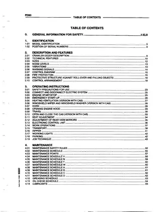 Fiatallis FD80 Crawler Dozer Operation & Maintenance Manual (March 1998) Preview image 4