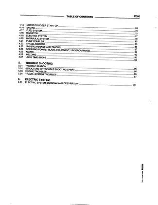 Fiat Allis FD 80 crawler dozer manual Preview image 5