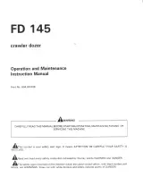 1987–1994 Fiatallis FD 145 Crawler Dozer Operation and Maintenance Manual (P/N 604.00.506) – preview page 1