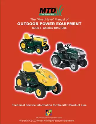 MTD Garden Tractors Service Manual - Book 3 - Comprehensive Guide for Maintenance and Repairs Preview image 2