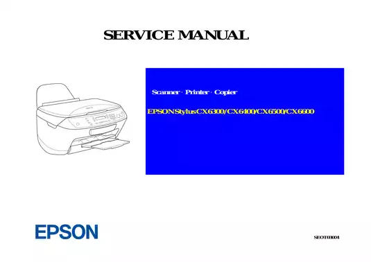 Epson CX6600 printer service manual Preview image 1