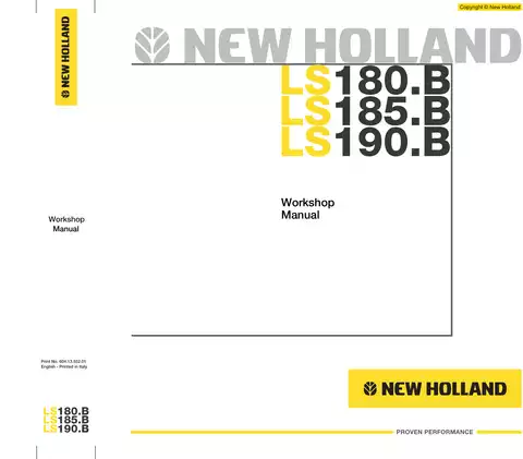 New Holland LS180.B, LS185.B, LS190.B Skid Steer Loader workshop repair manual Preview image 2