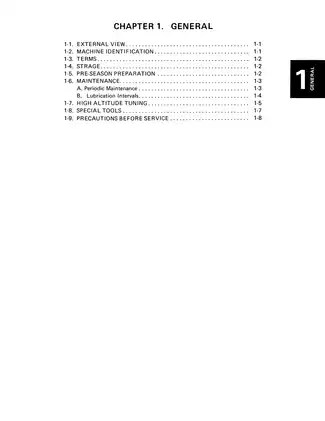 1983-1988 Yamaha Enticer, Excel 340, ET340(T),  EC340 snowmobile manual Preview image 2