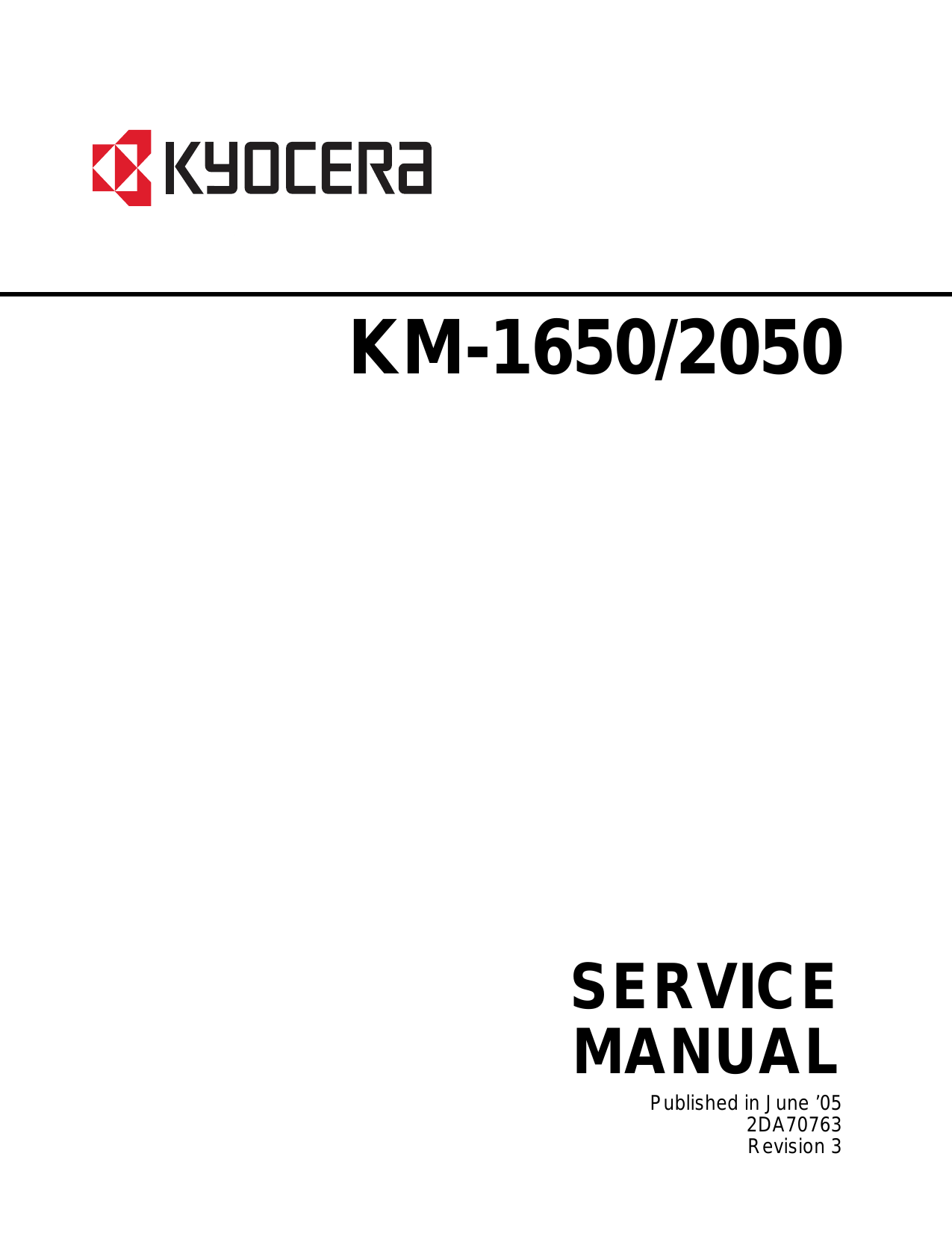Kyocera KM-1650, KM-2050 service guide Preview image 6