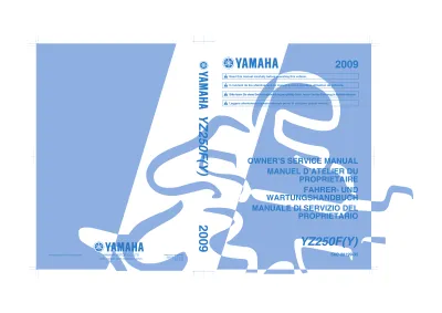 Preview: 2009 Yamaha YZ250F(Y) Owner's Service Manual (P/N 5XC-28199-35)