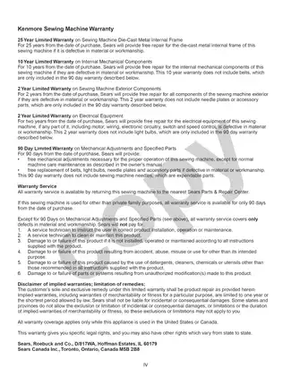 Kenmore 385.15358 Sewing Machine Manual - Comprehensive User's Guide Preview image 5