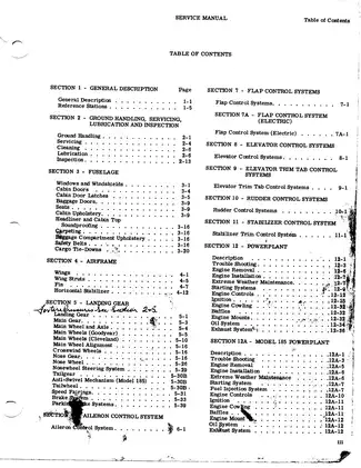 Cessna Aircraft Service Manual (Models 150, 172, 175, 180, 182, 185) Preview image 5