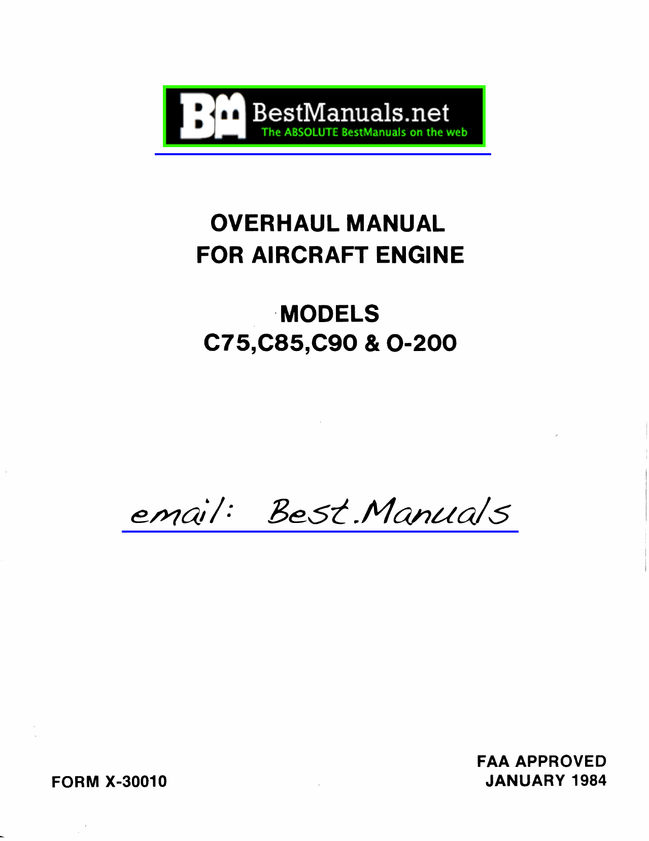 Continental C75, C85, C90, O-200 repair overhaul aircraft engine manual Preview image 6