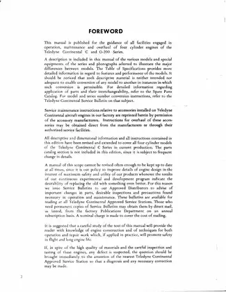 Teledyne Continental Aircraft Engine Overhaul Manual (C75, C85, C90 & O-200) Preview image 2