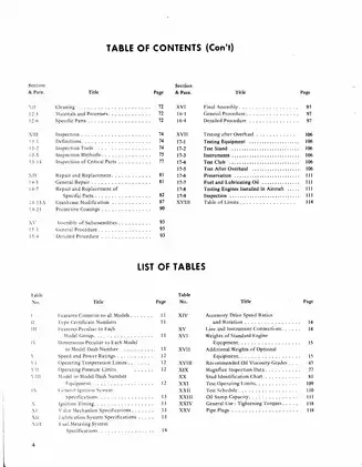 Teledyne Continental Aircraft Engine Overhaul Manual (C75, C85, C90 & O-200) Preview image 4