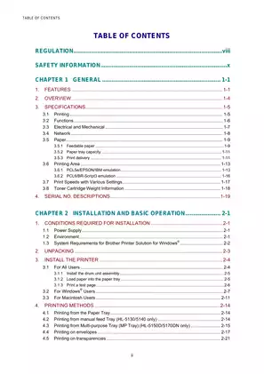 Brother Laser Printer HL-5130/5140/5150D/5170DN Service Manual - Complete Guide Preview image 4