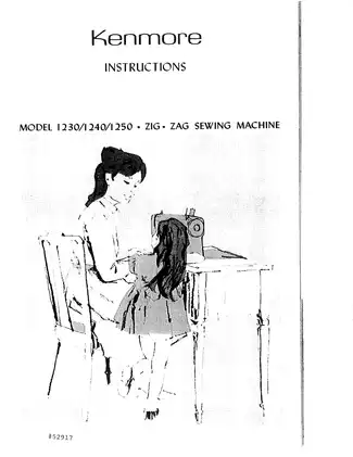 Kenmore 148.1230, 148.1240, 148.1250 sewing machine instruction manual Preview image 1