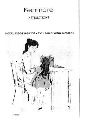 Kenmore Sewing Machine Manual - Models 1230, 1240, 1250