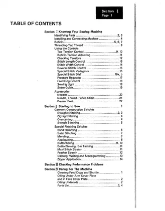 Kenmore Sewing Machine Manual - Models 1230, 1240, 1250 Preview image 2