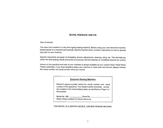 Kenmore Sewing Machine Instruction Manual - Comprehensive Guide for Model 385 Preview image 3