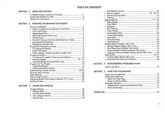 Kenmore 385. 11608490, 385. 12814490 sewing machine owners manual Preview image 4