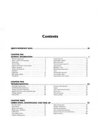 1990-1998 Arctic Cat snowmobile service manual Preview image 2