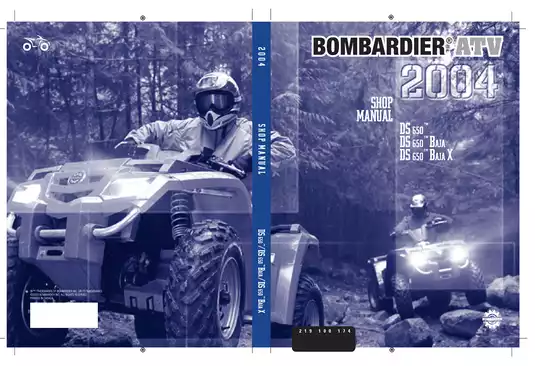2004 (BRP) Bombardier DS 650 Baja X ATV shop manual Preview image 1