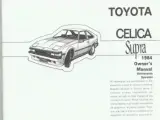 Toyota Celica Supra 1984 Owner's Manual (P/N 01999-14429) – preview page 2