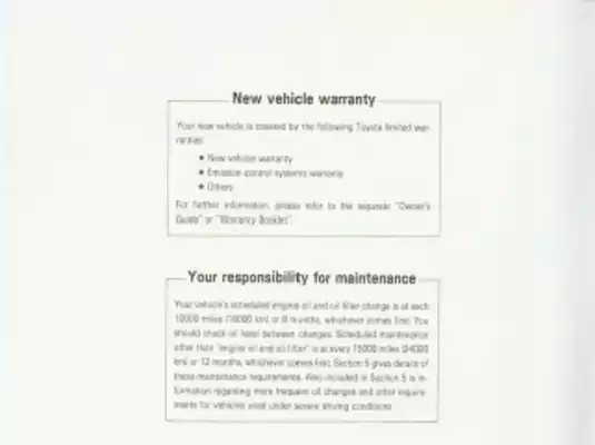 1982-1986 Toyota Celica Supra MK 2, Mark II owner`s manual Preview image 3