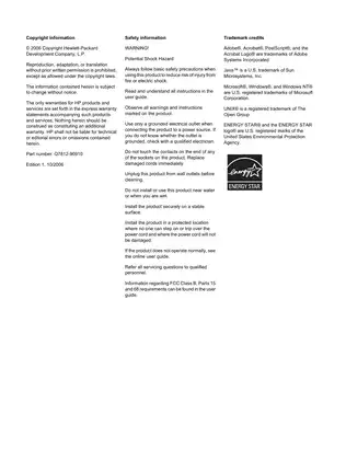 HP LaserJet P3005 monochrome laser printer service manual Preview image 4