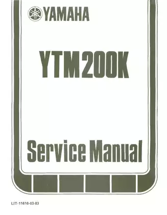 1983-1985 Yamaha Tri-Moto 200, YTM200 service manual Preview image 1