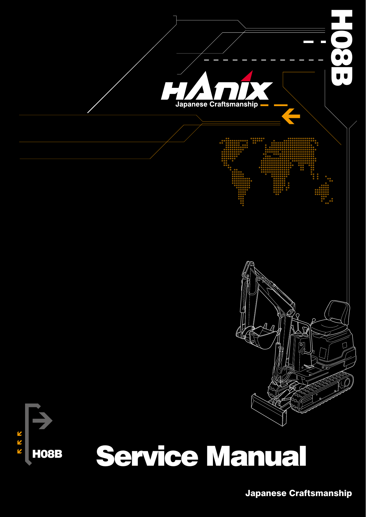 Hanix H08B mini excavator service manual Preview image 1
