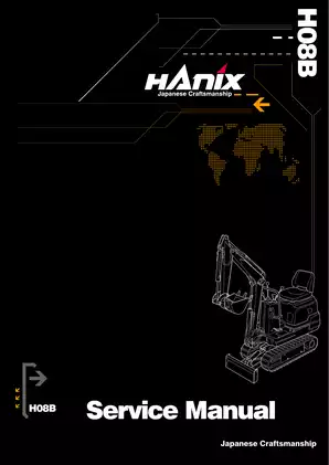 Hanix H08B mini excavator service manual