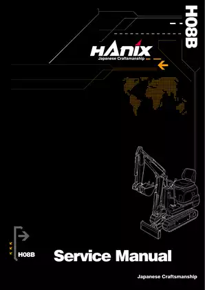 Hanix H08B mini excavator service manual Preview image 1