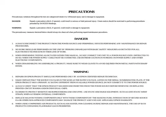 Epson Stylus CX 6000, DX 5000, DX 5050, DX 6000 multifunction inkjet printer service manual Preview image 3