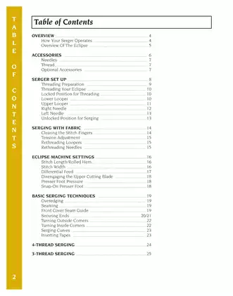 Baby Lock Eclipse DX Instruction and Reference Guide Preview image 4