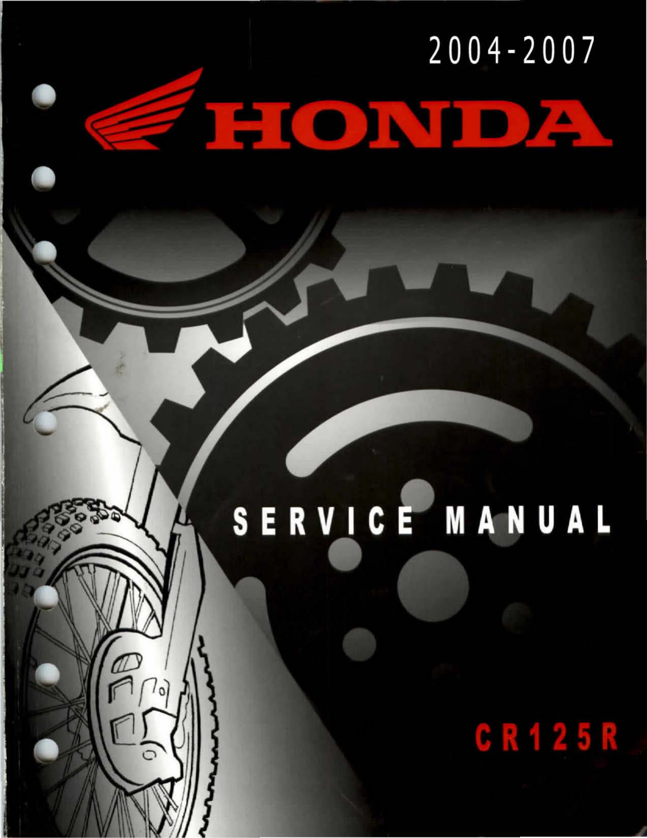 2004-2007 Honda CR125R, CR125 repair and service manual Preview image 6