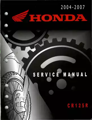 2004-2007 Honda CR125R, CR125 repair and service manual Preview image 1