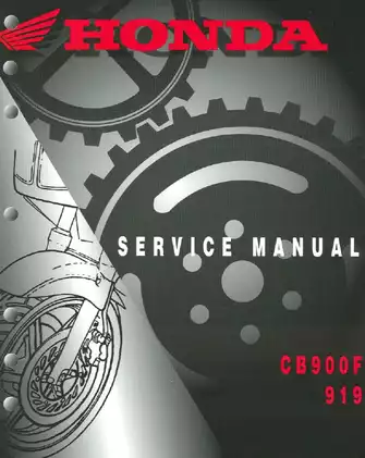 2002-2004 Honda CB900 F Hornet 919 service manual