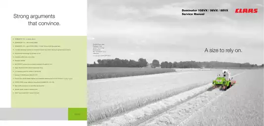CLAAS Dominator 108 VX & 88 VX Service & Repair Manual image