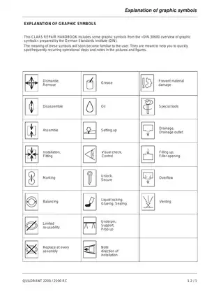 Claas Quadrant 2200, 2200RC square baler service manual Preview image 3