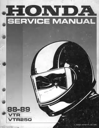 1988-1989 Honda VTR 250 Interceptor service manual