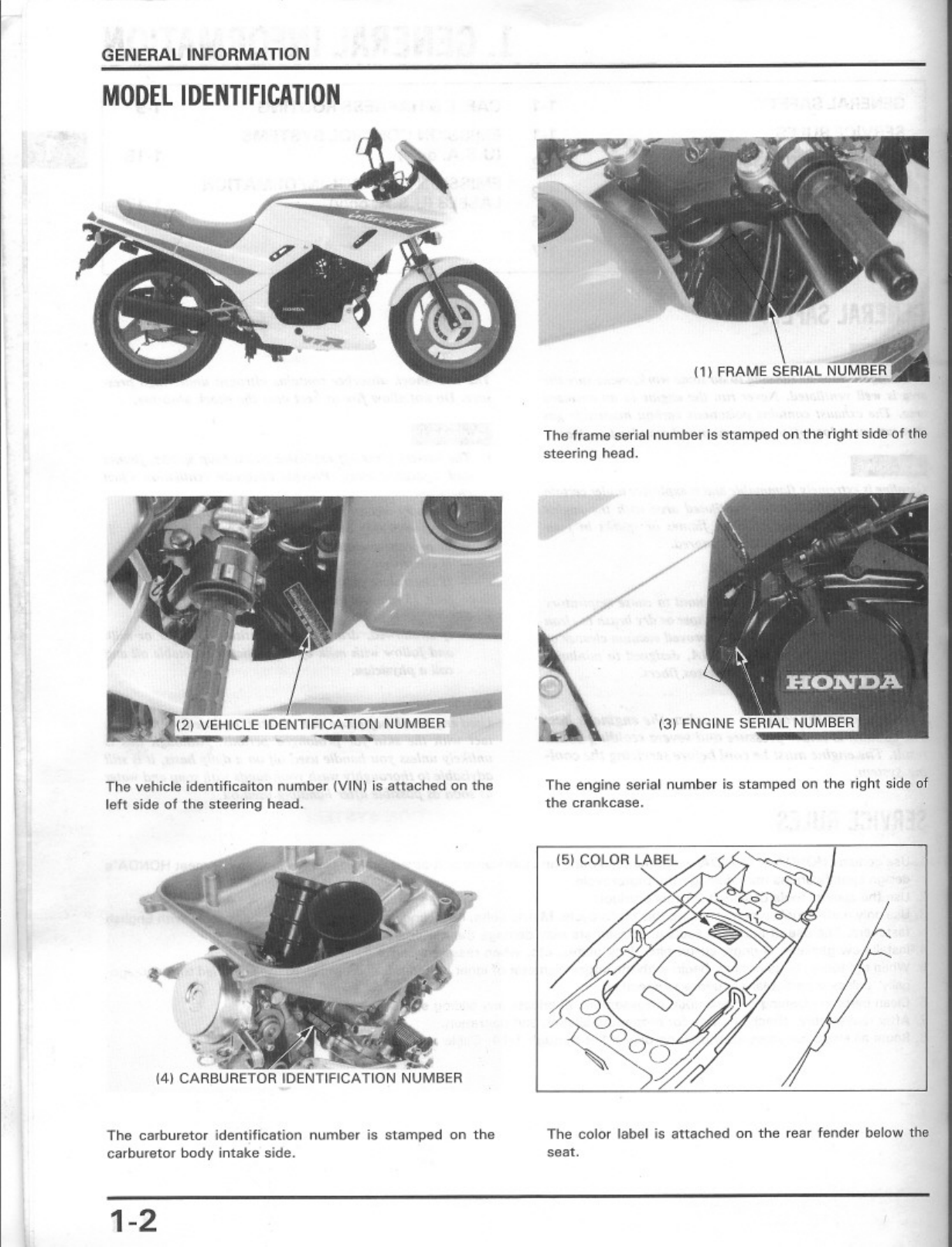 1988-1989 Honda VTR 250 Interceptor repair and service manual Preview image 5