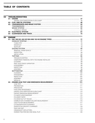 2004 Bombardier REV Series Snowmobile Service Manual Preview image 4
