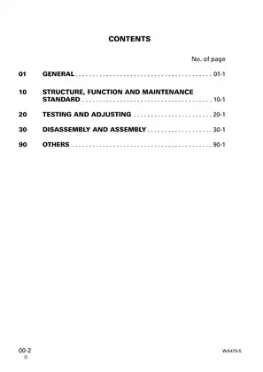 Komatsu WA470-5, WA480-5 wheel loader shop manual Preview image 2