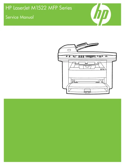 Preview: HP LaserJet M1522n MFP / M1522nf MFP Service Manual (P/N CB534-90945)