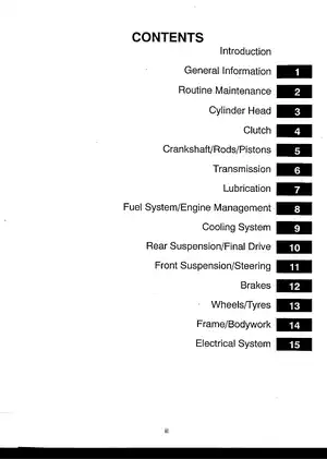 Triumph Daytona 600 Motorcycle Service Manual (2003 Edition) Preview image 3